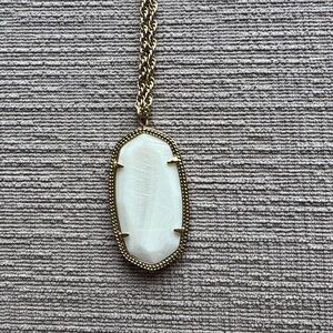 Kendra Scott Gold Necklace with White Pendant
